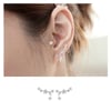 Silvertone rhinestone ear climbers