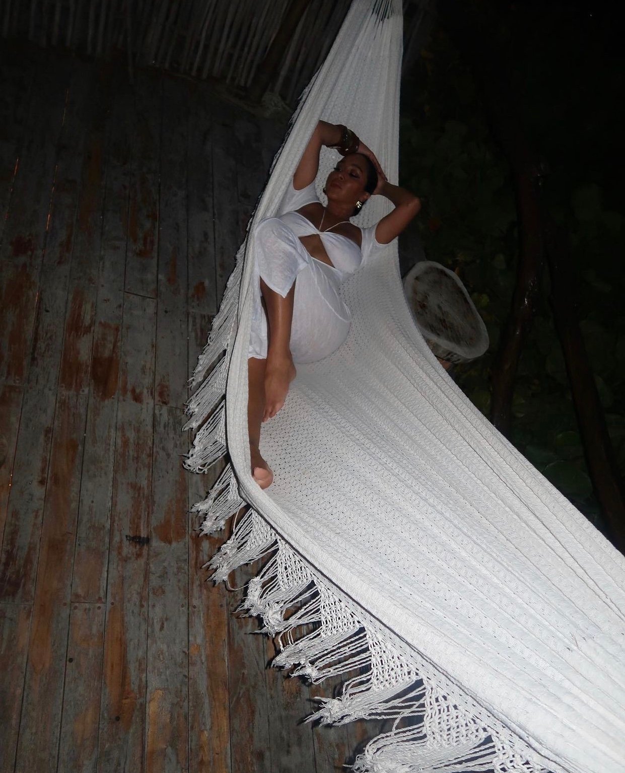 Image of WHITE 3-PIECE SHEER SET WITH UNDERGARMENTS (SMALL)