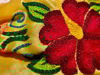 Image 3 of Yellow Mask  Hand Embroidered Juchitán