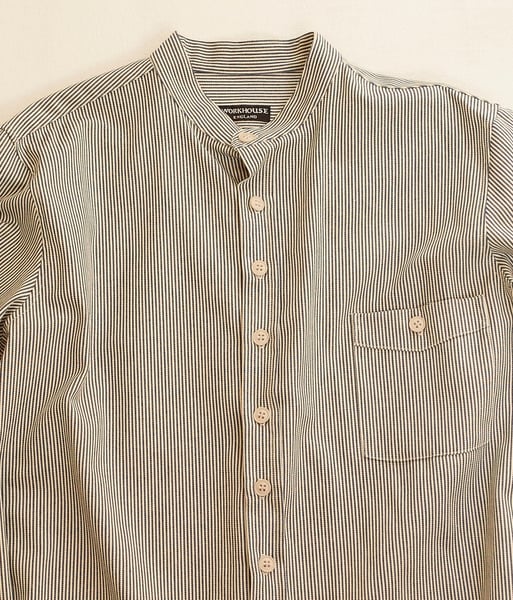 Image of Bed Shirt - Blue&White Stripe cotton £185.00
