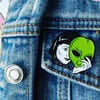 “Alien mask” soft enamel pin