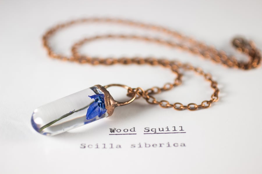 Image of Wood Squill (Scilla siberica) - Small Electroform Copper #1