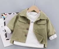 Image 1 of Solid Pocket Design Jacket for Toddler Boy