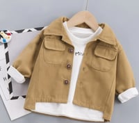 Image 3 of Solid Pocket Design Jacket for Toddler Boy