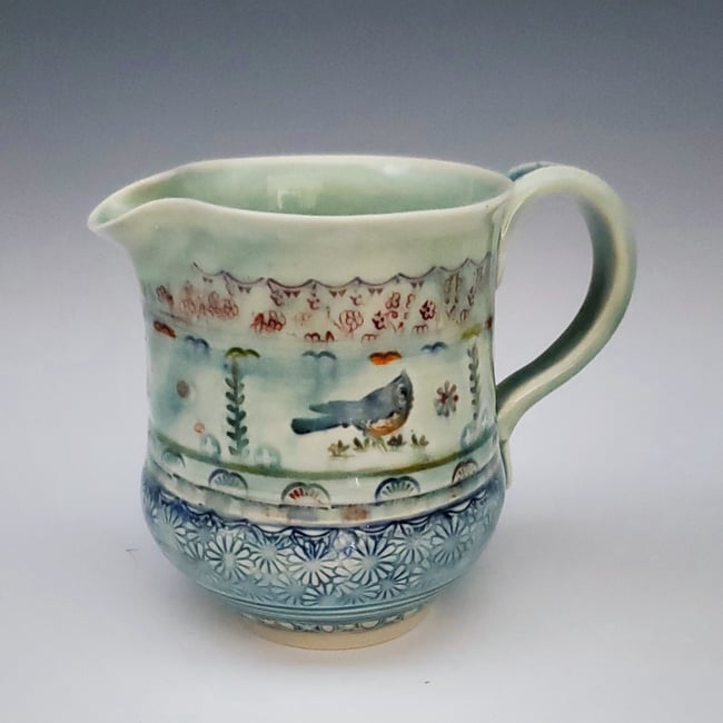 Titmouse Porcelain Pitcher 