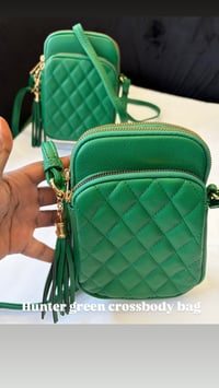 Hunter green crossbody bag 