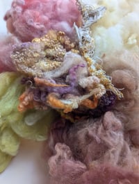Image 3 of Gills - Mushroom Inspired Colorway fiber kit for blending, carding, felting, fiber arts