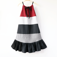 Image 1 of tie tank 8/10 tie red blue SW stripe may the 4th be with you fourth gray black repleat pleated skirt