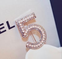 Image 1 of Number 5 Brooch pin