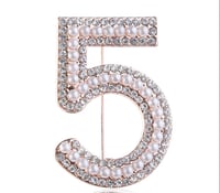Image 3 of Number 5 Brooch pin