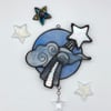 Iridescent Blue Shooting Star Suncatcher