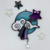 Bright Blue Iridescent Shooting Star Suncatcher