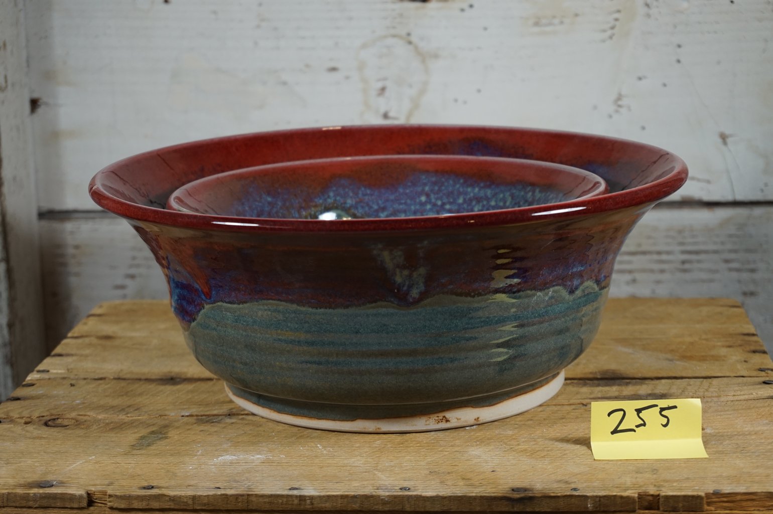 Image of Red & Blue Serving Bowl Set