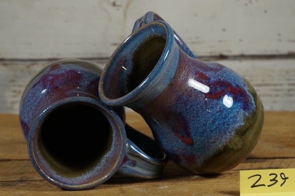 Image of Blue Purple Funky  Mugs, set of 2