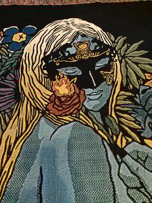 Image of Rose of Paradise woven blanket PREORDER