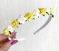 Image 2 of Lemon & white flower crown 