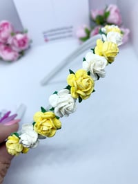 Image 5 of Lemon & white flower crown 