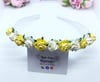 Lemon & white flower crown 