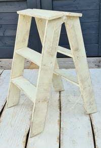 Wooden ladder crem vintage H-60cm