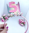 Pastel rainbow birthday crown on Aliceband 