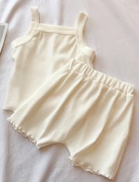 Image 2 of Toddler Girl 2 pcs  Pattern Cotton Summer Suit Top & Shorts