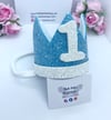 Baby blue and white Birthday crown 