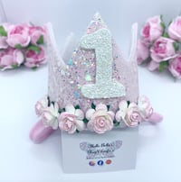 Image 1 of Stunning baby pink Birthday crown