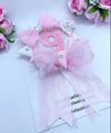 Lace pink & white Birthday rosette badge