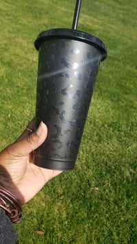 GLITTER CHEETAH COLD LIQUID TUMBLER