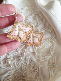 Image 3 of Boucles d'oreilles SHANA rose  poudré