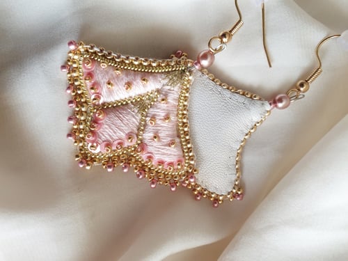 Image of Boucles d'oreilles SHANA rose poudré