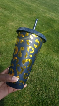 GOLDEN CHEETAH 22 OZ. COLD LIQUID TUMBLERS