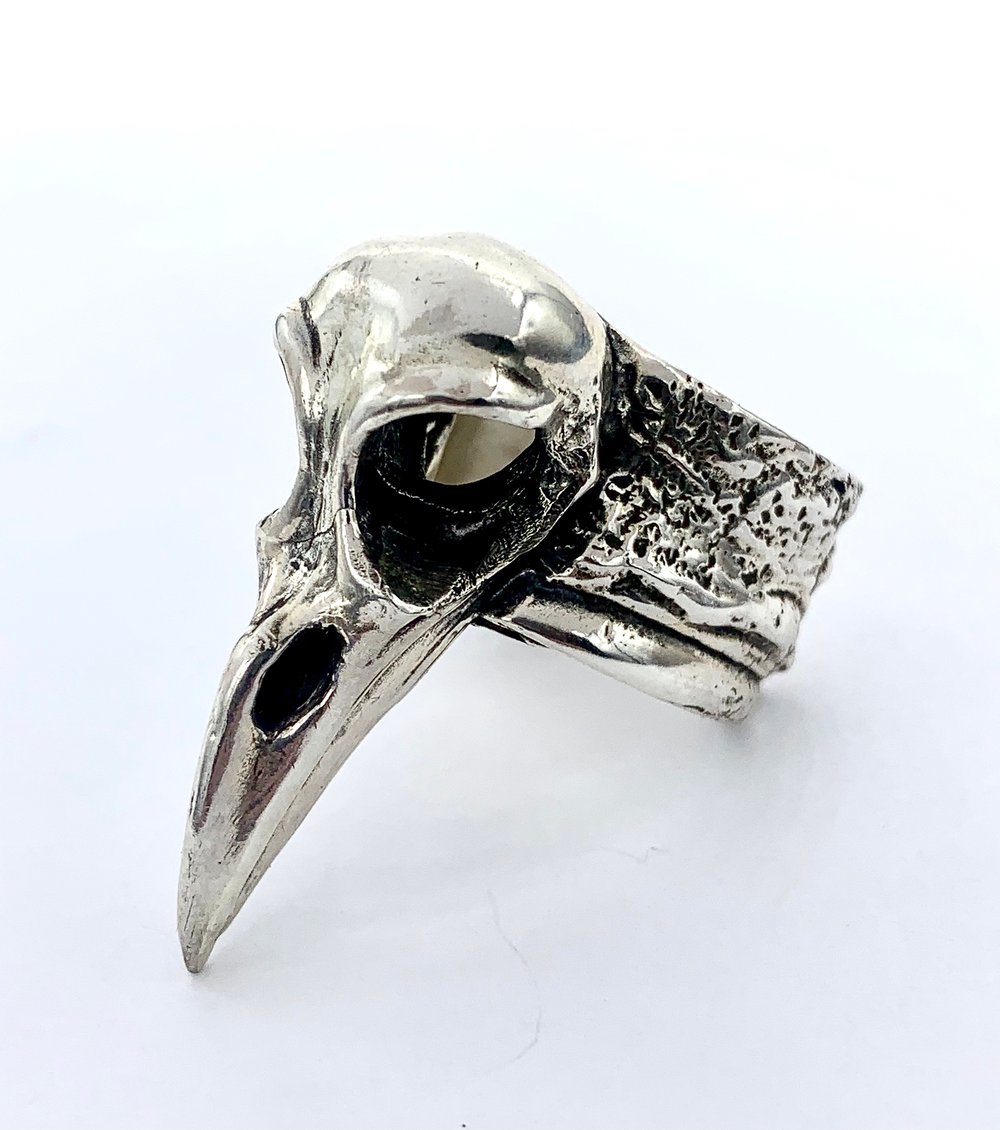 Raven Skull Ring