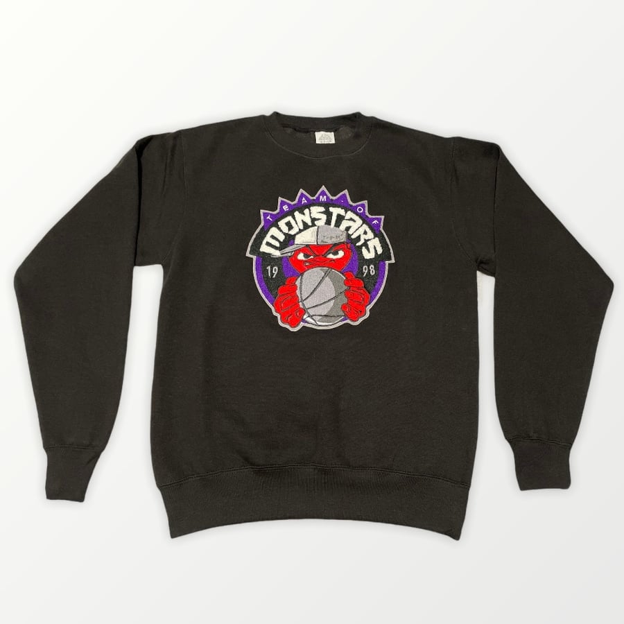 Image of 2021 Chenille Patch Crew Neck “Raptors” Sweatshirt