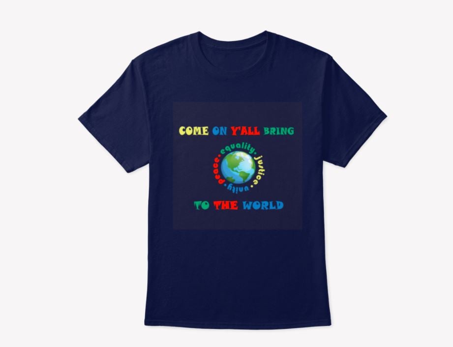 Image of Kids Come On Y'all Colorful Around the World Shirt
