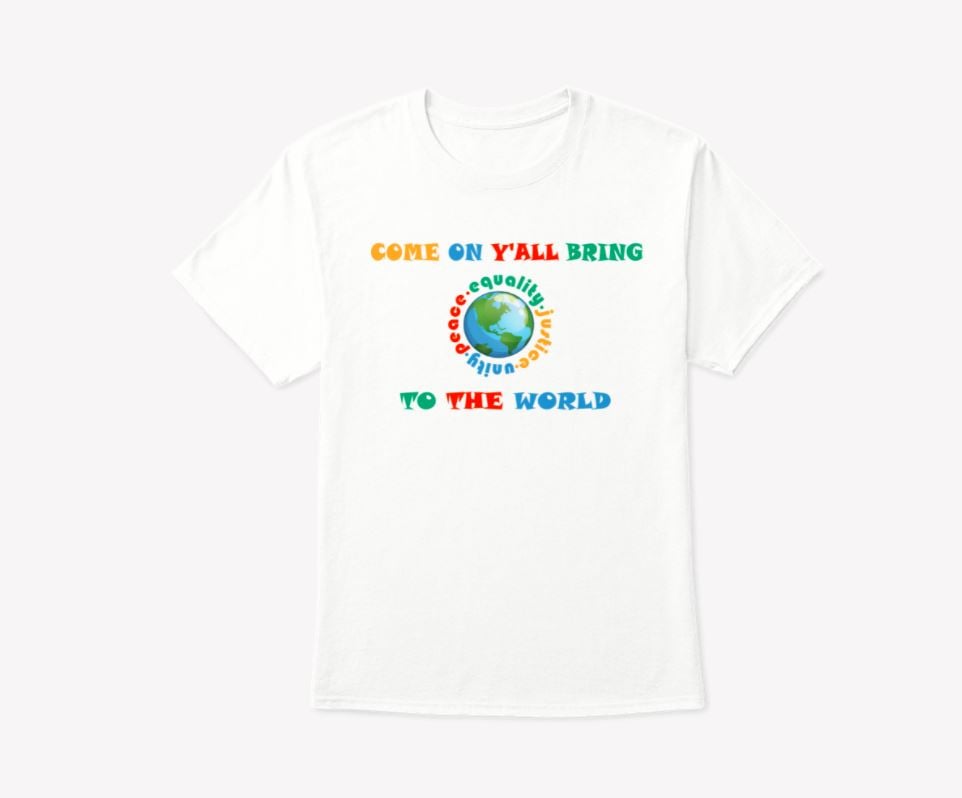 Image of Kids Come On Y'all Colorful Around the World Shirt