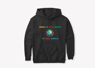 Image of Adult Hoodie Come On Y'all Colorful 