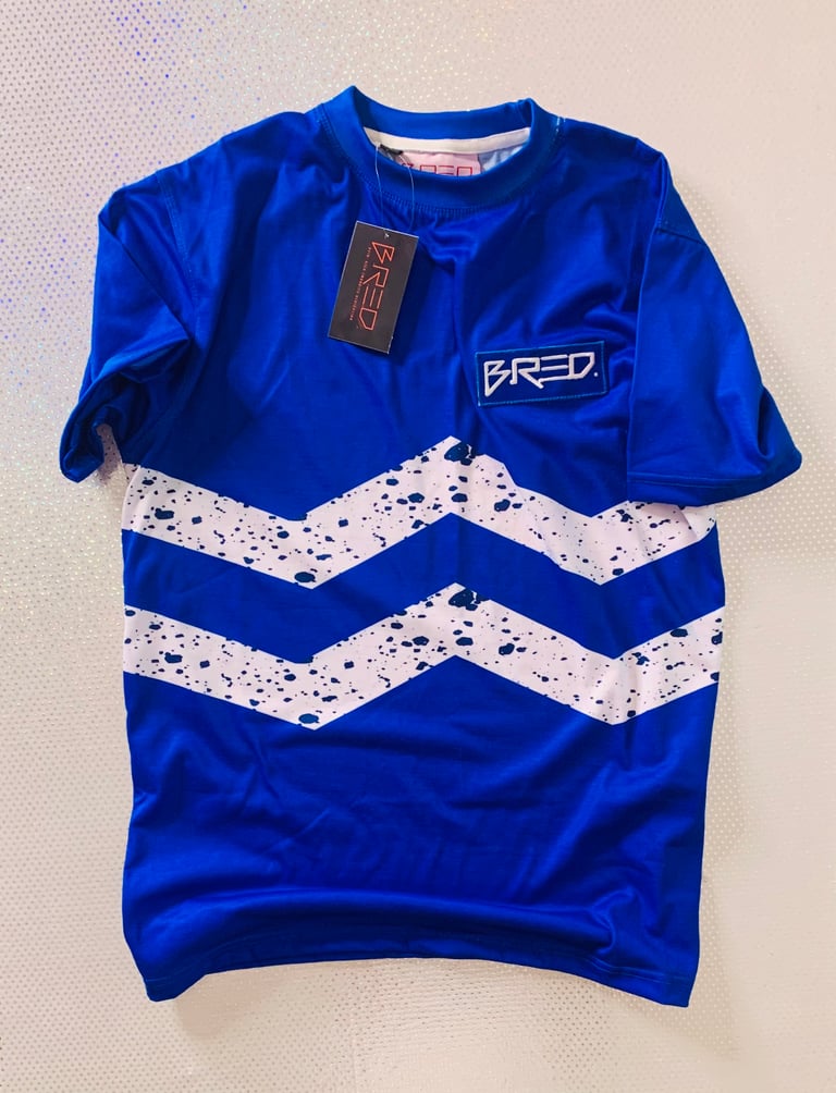 B.I. Embroidered hyper royal summer jogger set 