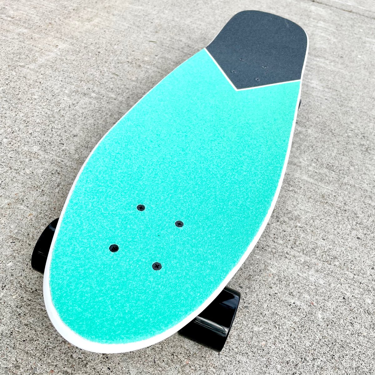 Image of White & Turquoise 8” Complete Cruiser