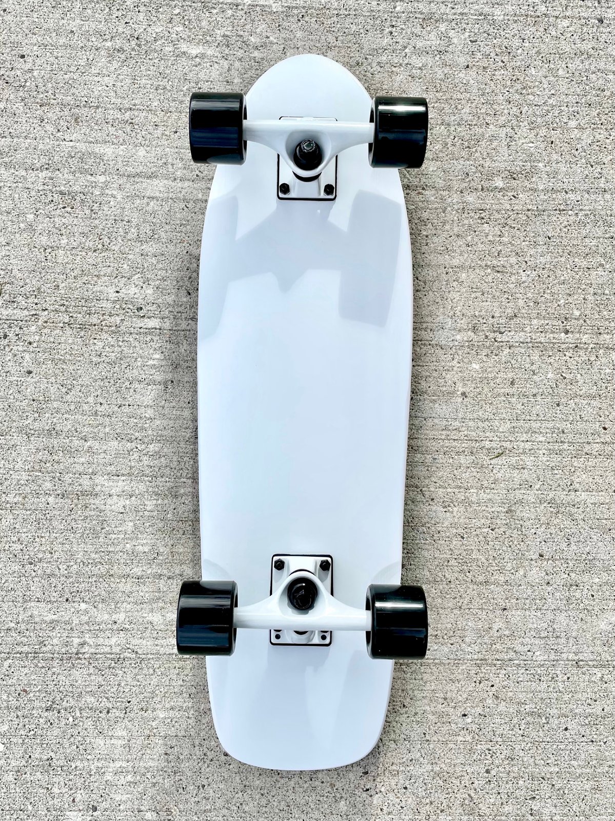 Blank Skateboard Complete 8.0" White with Silver Trucks and Black Wheels