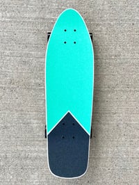 Image 3 of White & Turquoise 8” Complete Cruiser