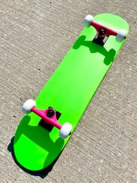 Image 4 of Rainbow Tie-dye Neon 7.5” Complete Skateboard