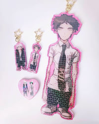 Image 2 of FUNNY hajime and nagito 3inch keychain instock!