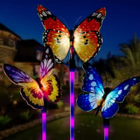 Garden Solar Lights Outdoor,Multi-Color Changing Solar Powered LED Garden Lights, Butterfly
