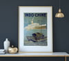 Indo-Chine - Chargeurs Reunis | Sandy Hook | 1924 | Wall Art Print | Vintage Travel Poster