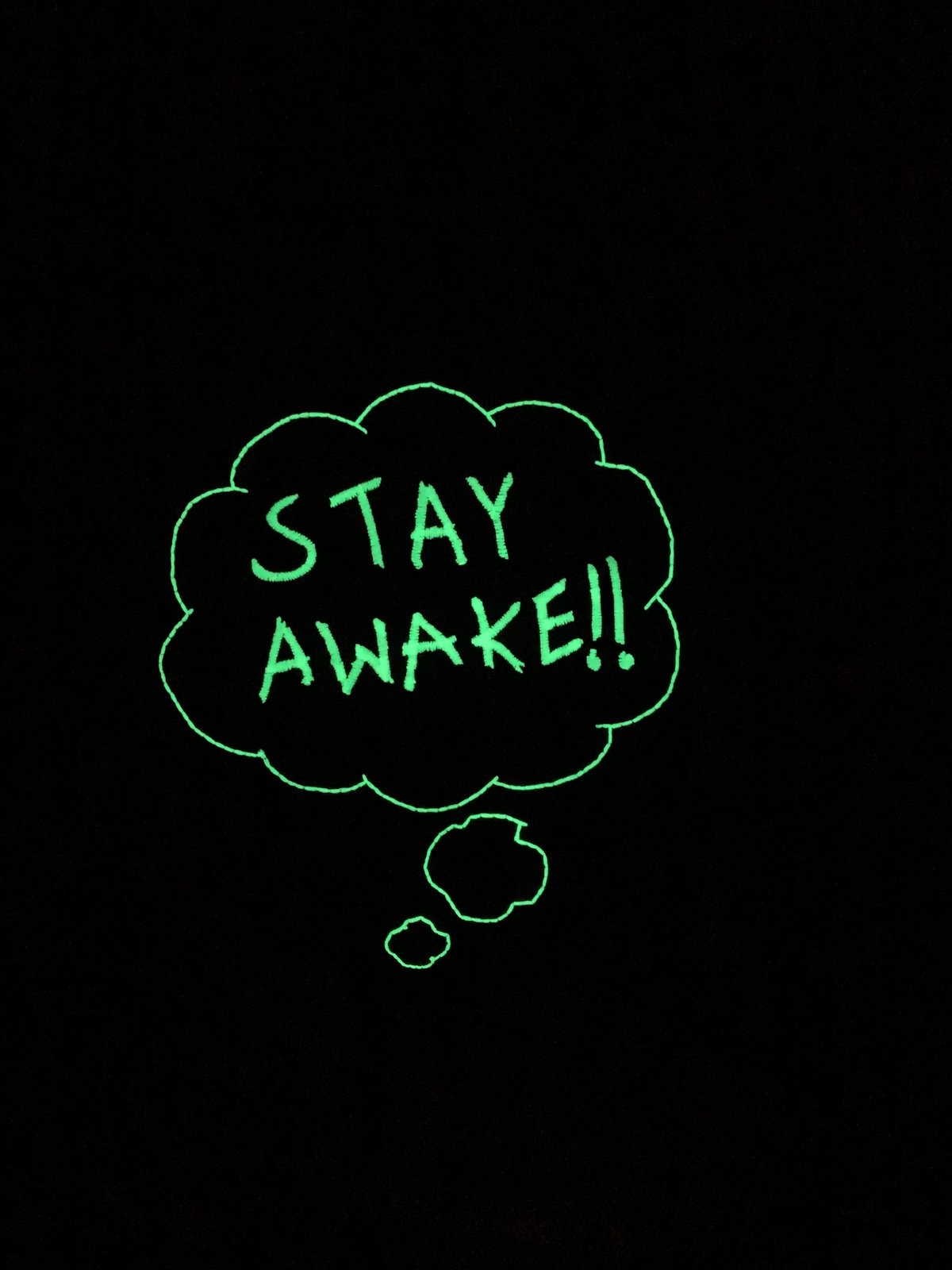 Image of STAY AWAKE!! VINTAGE - Tee glow in the dark