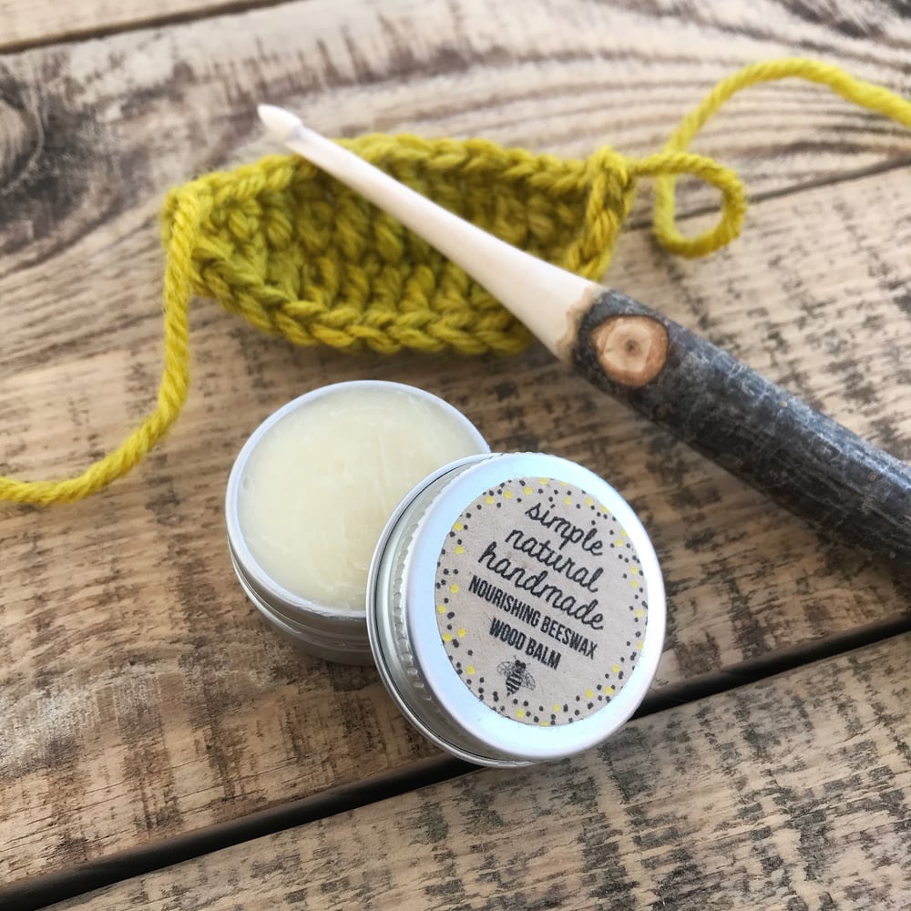 Image of Nourishing Beeswax Wood Balm for crochet hook care