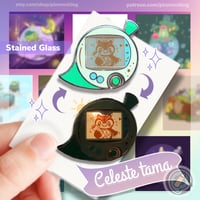Celeste Tamagotchi: Stained Glass Pin