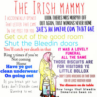 Irish Mammy Sayings Card 