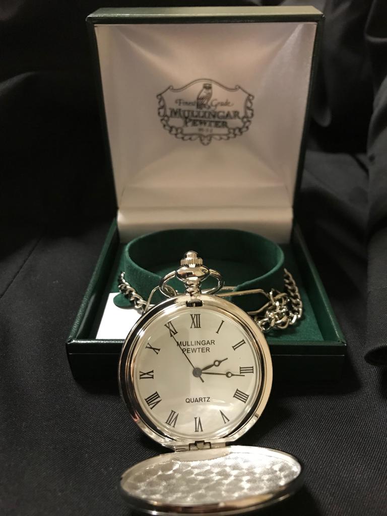 Pewter sales pocket watch